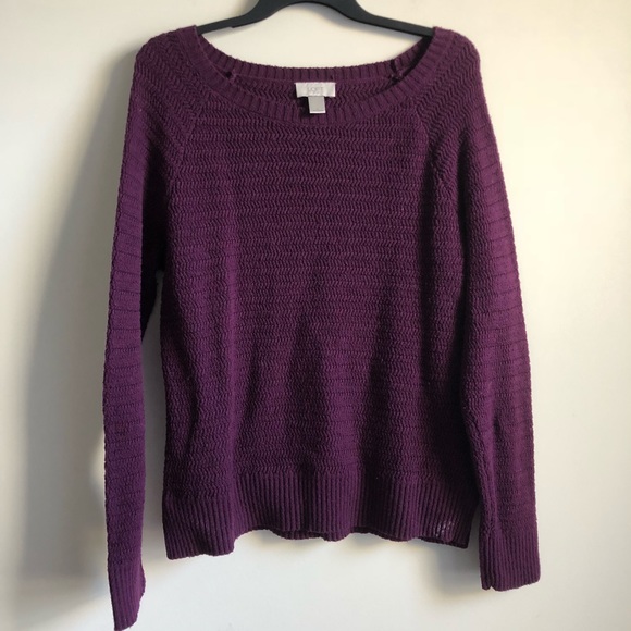 LOFT Sweaters - LOFT maroon knitted sweater